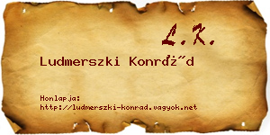 Ludmerszki Konrád névjegykártya