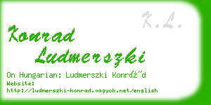 konrad ludmerszki business card